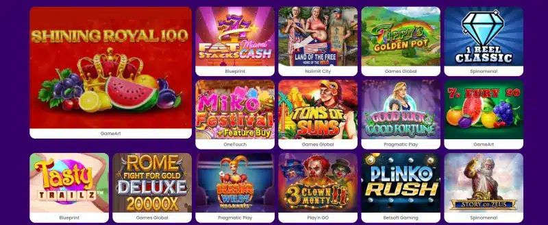 Zinkra Casino Spiele