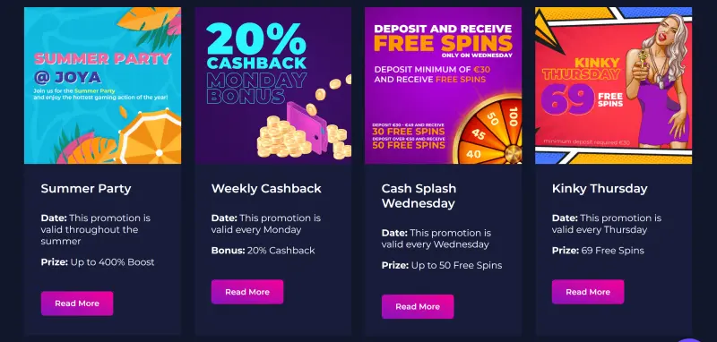 Joya Casino Bonus