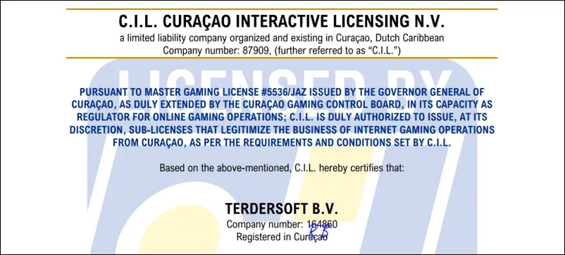 Terdersoft B.V. Lizenz