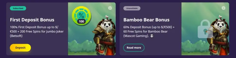 FatPanda Casino Bonus